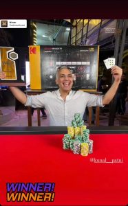 Kunal Patni Wins Hashtag Poker’s Event In Goa!