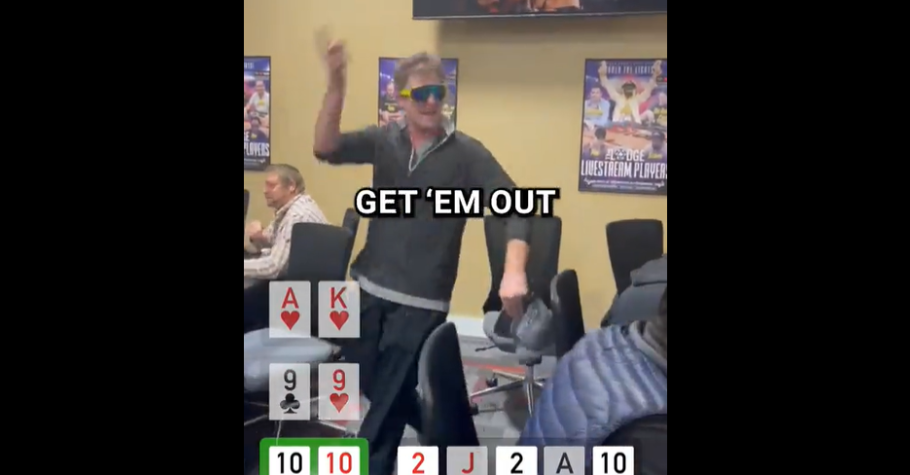 WATCH: Player’s Electric Reaction To This Poker Hand