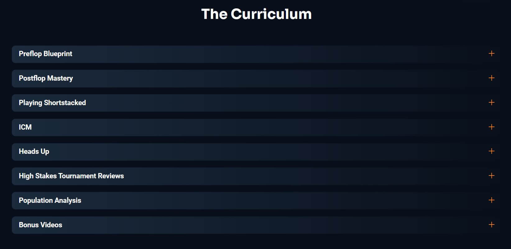 The Tournament Masterclass Curriculum on RaiseYourEdge