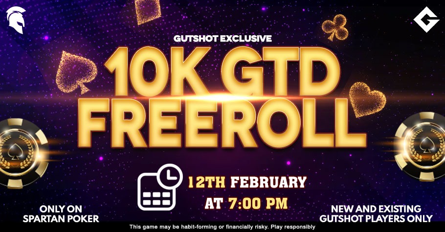 Gutshot Is Back With Its Exclusive 10K Freeroll On Spartan Poker