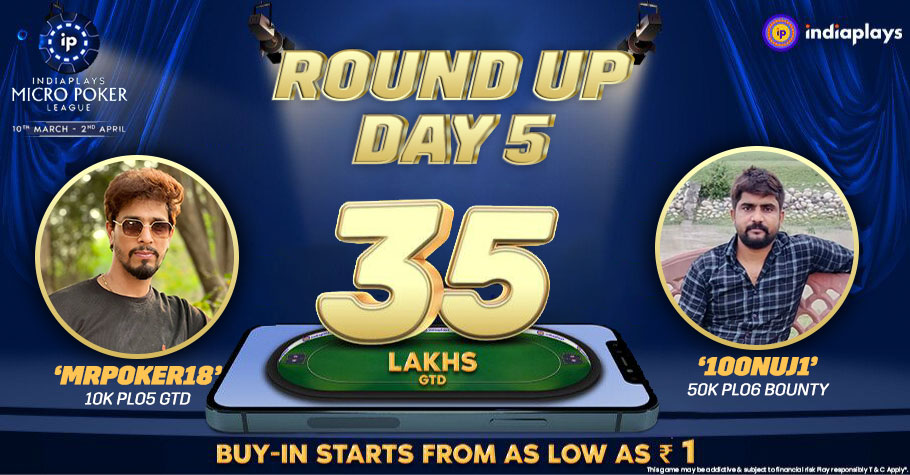 'Kotharikaran11' Bags Maximum On Day 5 At IndiaPlays Micro Poker League  