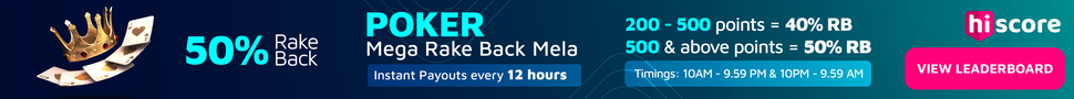 HiScore Poker Mega Rake Back mela