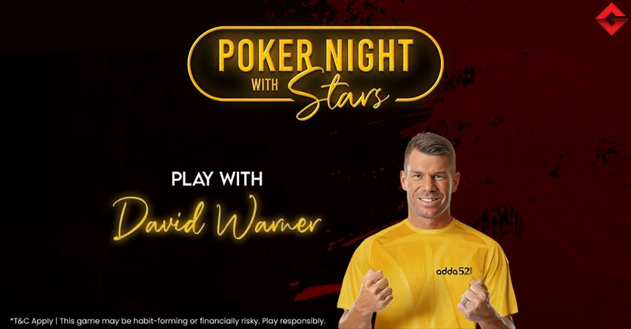 David Warner Joins Adda52's Poker Night With Stars