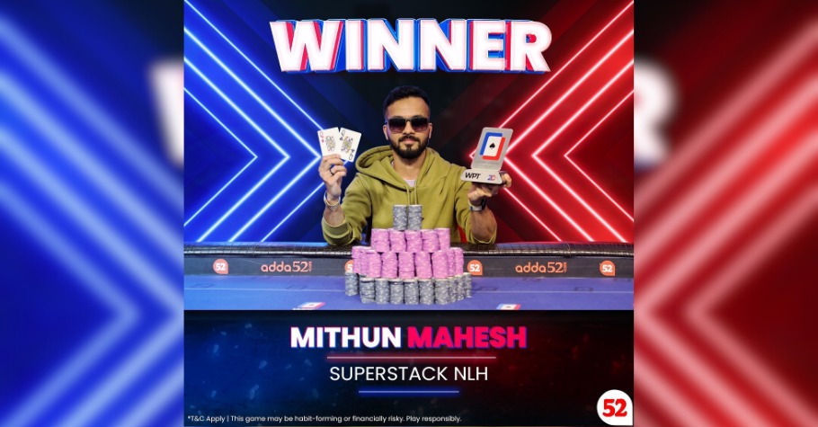 WPT Prime India 2023: Birthday Boy Mithun Mahesh Claims SuperStack NLH Title