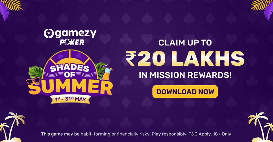 Gamezy Poker's Rakeback Offer Lets You Win Up To 20 Lakh!
