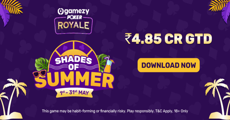 Win From 4.85 Crore GTD With Just 11 On Gamezy Poker!