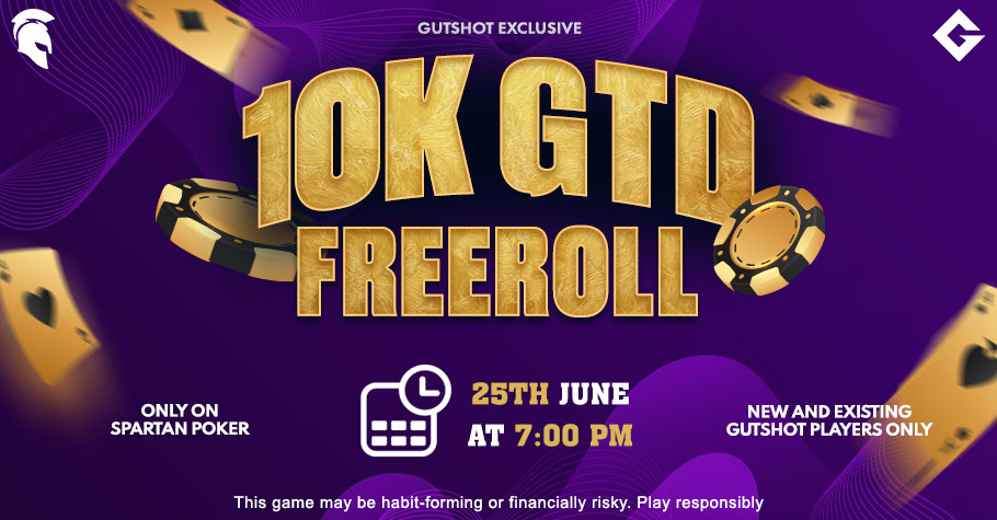 Gutshot Presents Exclusive 10K GTD Freeroll On Spartan Poker!