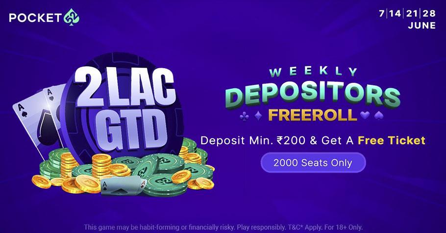 Pocket52's Weekly Depositors Freeroll Is Awarding Lakhs Every Week