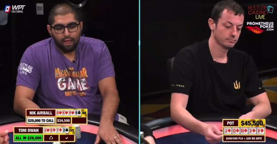Nik Airball Hoped For A Win; Tom Dwan Slapped Him With A Straight Flush