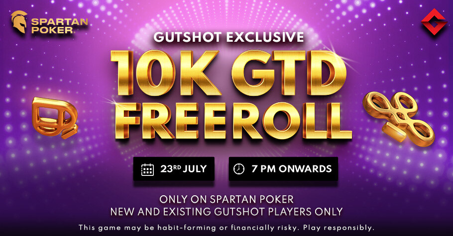 Spartan Poker Presents Gutshot Exclusive Freeroll With 10K GTD
