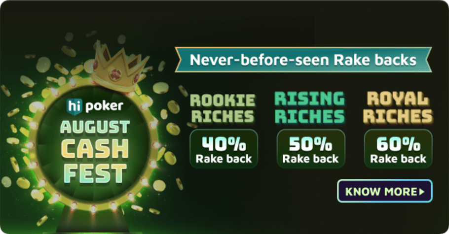 Don’t Miss HiScore Poker’s Latest Offers, Get Up To 60% Rakeback