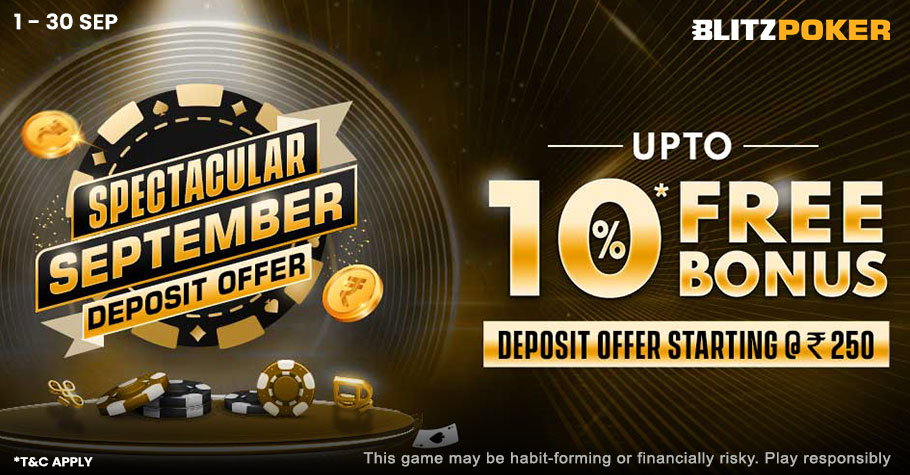 BLITZPOKER Offers Up To 10K In Deposit Bonus