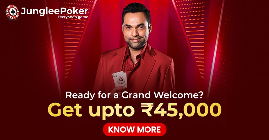 Claim Your Share of ₹45,000 With Junglee Poker Welcome Bonus