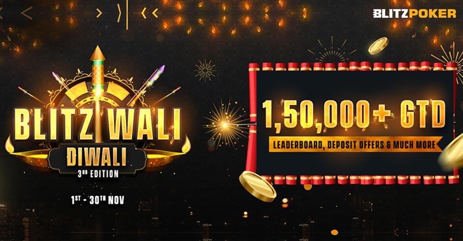Blitzpoker's 'Blitz Wali Diwali' Returns With ₹1.5 Lakh GTD