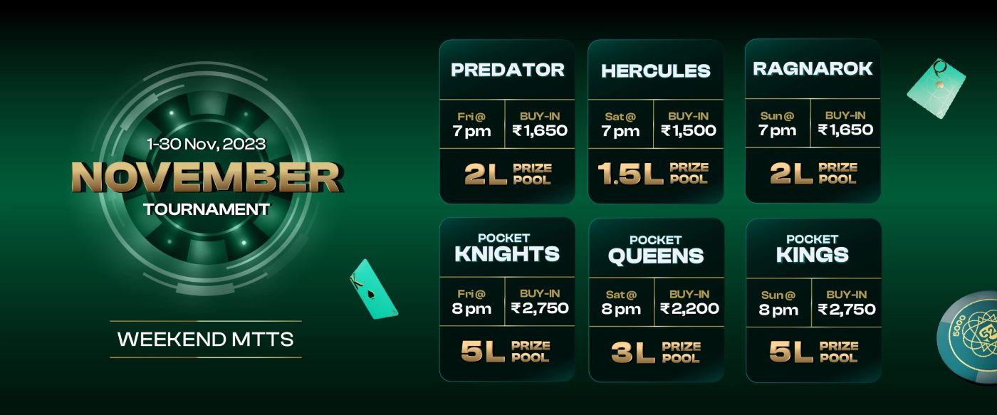 Pocket52's November Multi-table Tournaments: A ₹3 Crore Extravaganza