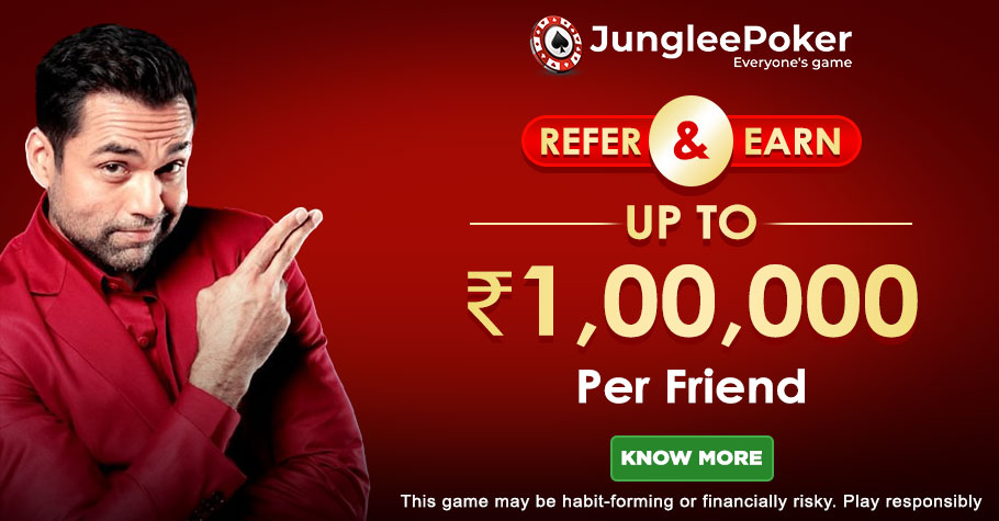 Junglee Poker Refer And Earn Up To ₹1 Lakh