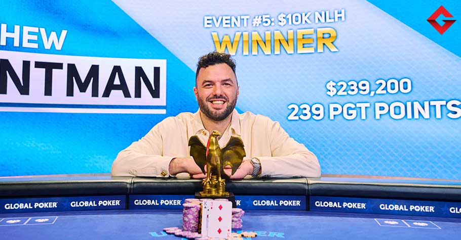 Matthew Wantman won Event #5: $10,100 NL Hold'em at the 2024 U.S. Poker Open for $239,200.