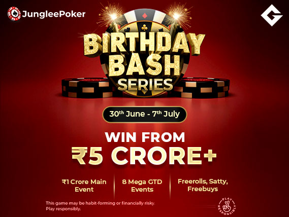 Junglee Poker Turns One: ₹5 Crore Birthday Bash Series!
