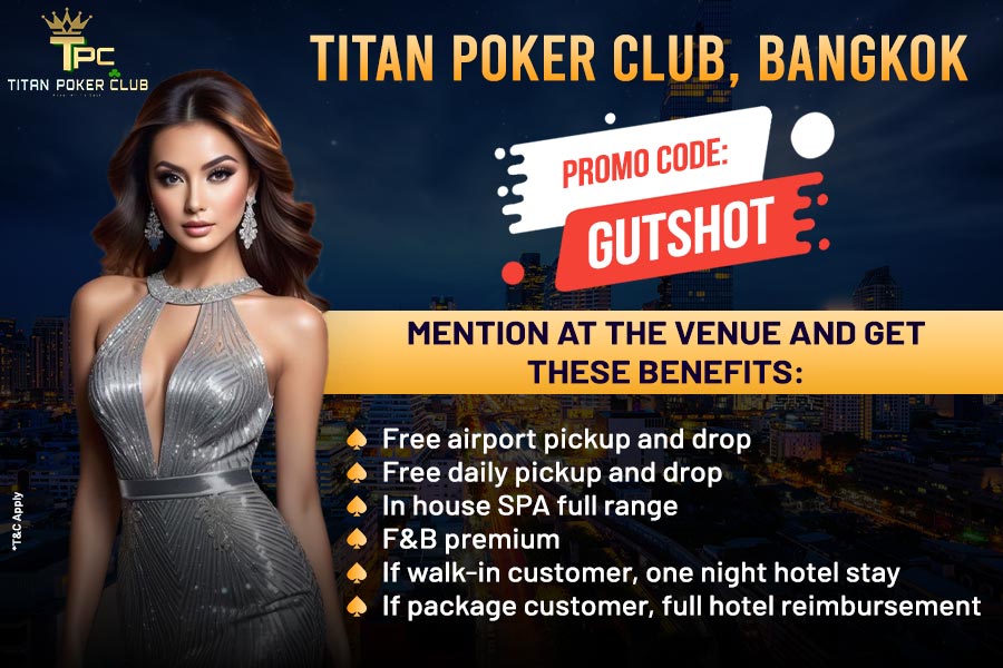 Titan Poker Club Bangkok Gutshot Registration Banner