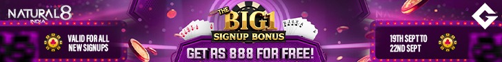 Natural8 India The BIG1 Sign Up Bonus