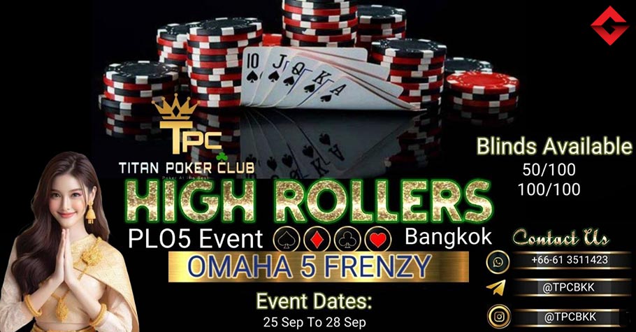 High Rollers Omaha 5 Frenzy: Poker Fest At Titan Poker Club