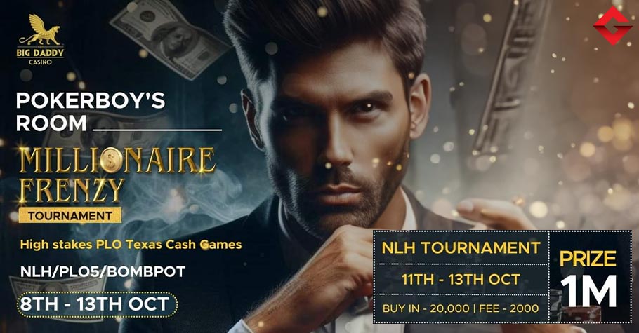 ₹10 Lakh GTD Big Daddy Millionaire Frenzy Tournament!