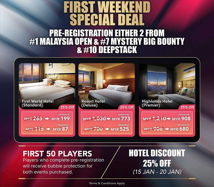 Poker Dream 15 Malaysia - First Weekend Special Deal