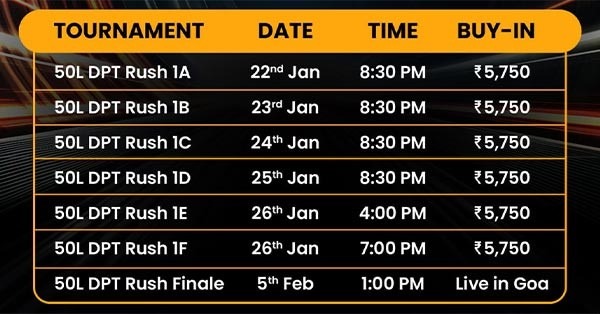 DPT Rush 2025 Schedule