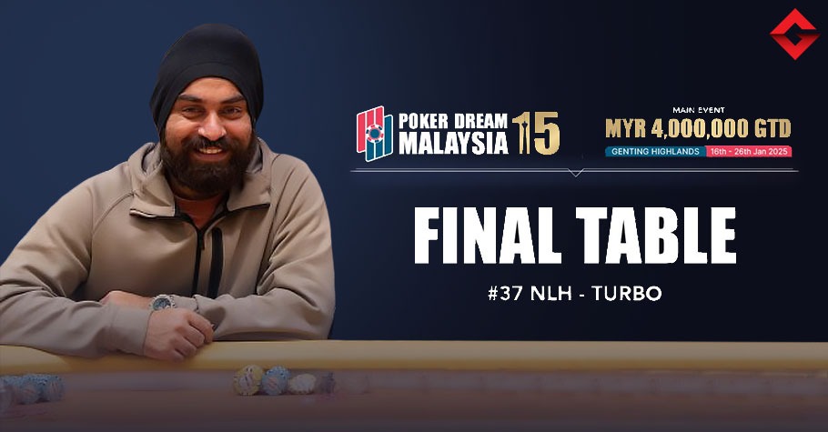 Gagandeep Malik At Final Table of Event #37 of Poker Dream 15 Malaysia