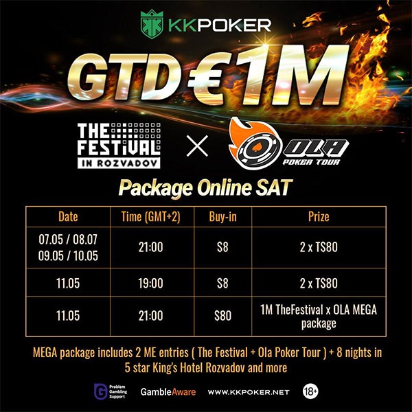 KKPoker - The Festival + OLA Poker Tour: Qualify Online and Play Live