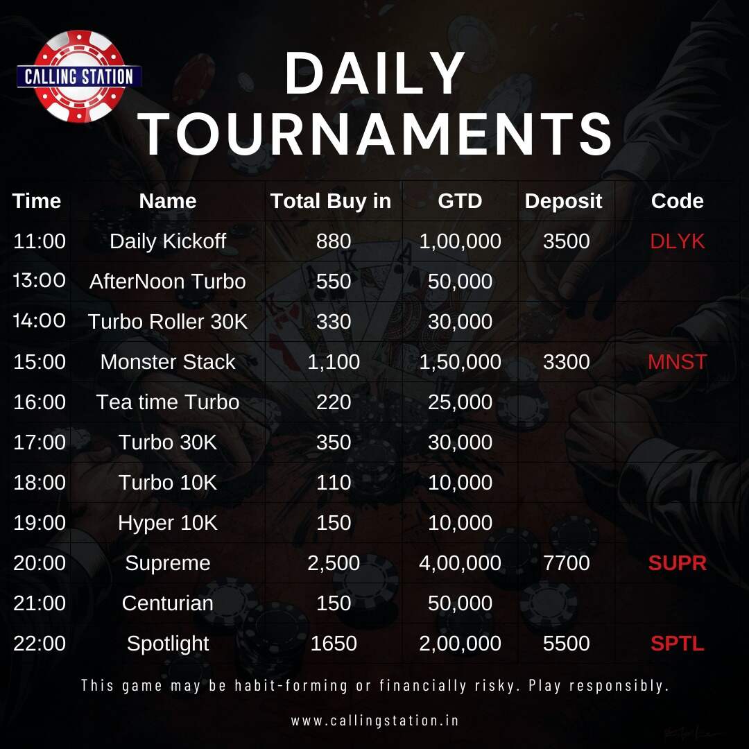 Calling Station Daily Tournaments